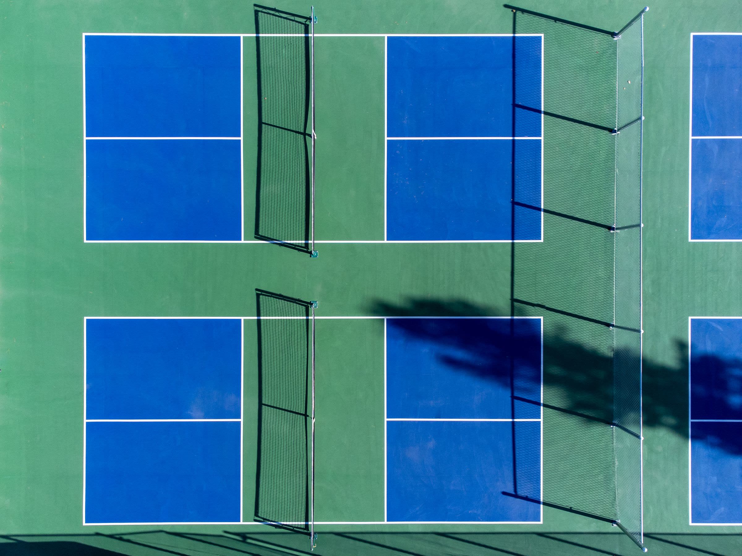 Pickleball on an outdoor court